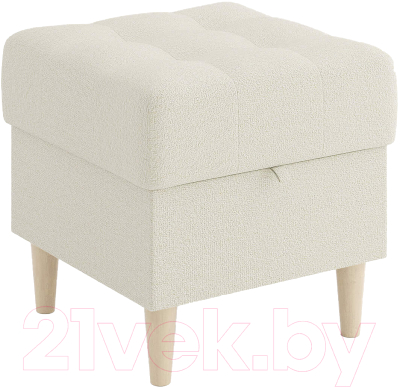 Пуф Сонум Norton 45-45 (тедди песочный/бук) - фото