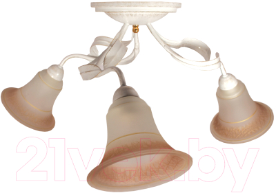 Люстра Элетех Лилия 131 НПБ 01-3x60-141 Е27 ИУ / 1005403748 (белый/золото) - фото