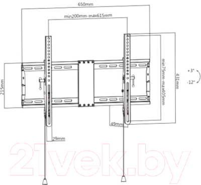 Кронштейн для телевизора Gembird WM-80T-01