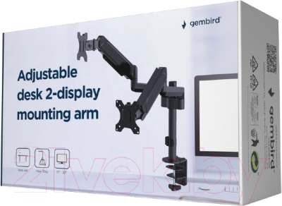 Кронштейн для монитора Gembird MA-DA2P-01