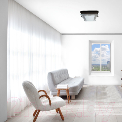 Потолочный светильник Элетех Полесье 280x160 НББ 06-40 М40 ИМ / 1005205883 (белый/венге/хром)