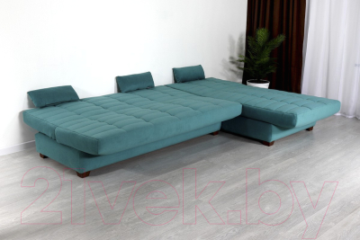 Диван угловой DiArt Соната 2 (велюр Dream Mint)
