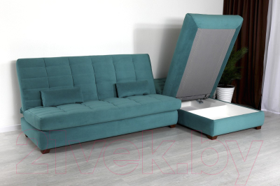 Диван угловой DiArt Соната 2 (велюр Dream Mint)