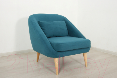 Кресло мягкое DiArt Каприз 1П (велюр Ultra Atlantic/ножки светлые)