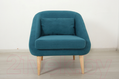 Кресло мягкое DiArt Каприз 1П (велюр Ultra Atlantic/ножки светлые)