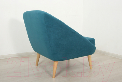 Кресло мягкое DiArt Каприз 1П (велюр Ultra Atlantic/ножки светлые)