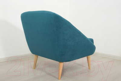 Кресло мягкое DiArt Каприз 1П (велюр Ultra Atlantic/ножки светлые)