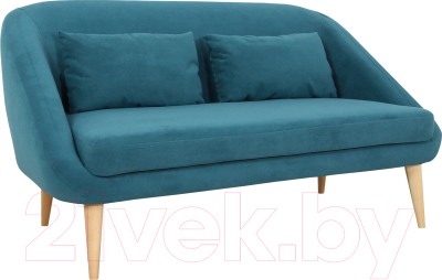 Диван DiArt Каприз 2П (велюр Ultra Atlantic/ножки светлые) - фото