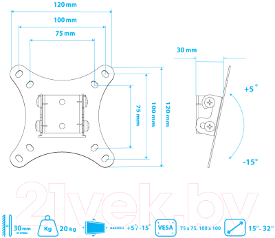 Кронштейн для телевизора Kromax VEGA-6 NEW