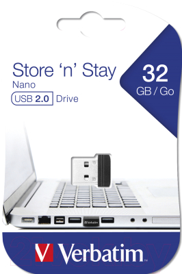 Usb flash накопитель Verbatim Store 'N' Stay Nano 32Gb / 98130