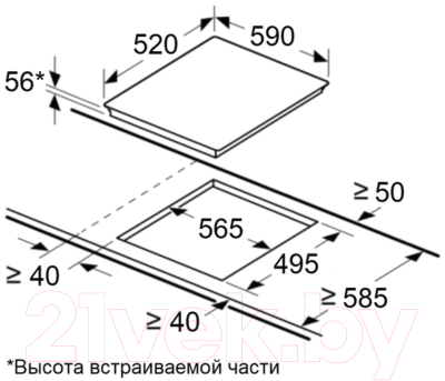 Индукционная варочная панель Maunfeld CVI594SBG