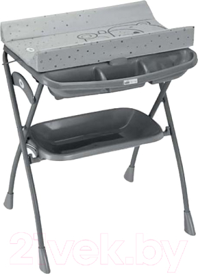 Столик пеленальный Cam Volare с ванночкой / C203008-C262 (тедди серый/серый) - фото