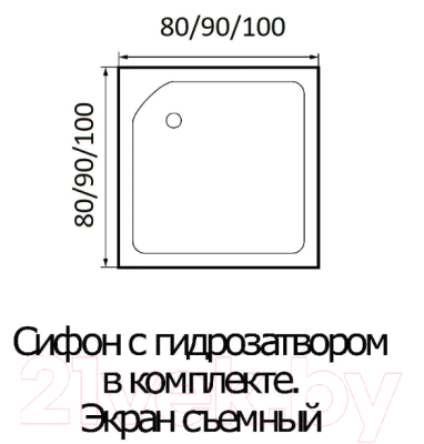 Душевой уголок RIVER Morava XL 90/24 MT