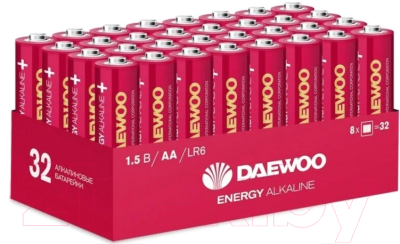 Батарейка Daewoo LR6 Energy Alkaline PACK32 32/768 - фото