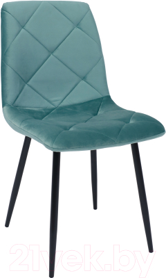 Стул AksHome Gill (бутылочный велюр/черный) - фото