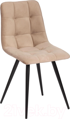 Стул Tetchair Chilly ткань/металл (бежевый Barkhat 5/черный) - фото