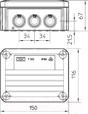 Коробка распределительная OBO Bettermann 2007077