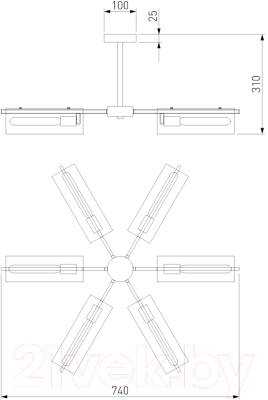 Потолочный светильник Евросвет 70144/8 (латунь)
