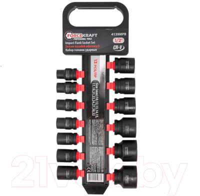 Набор головок слесарных ForceKraft FK-4139MPB