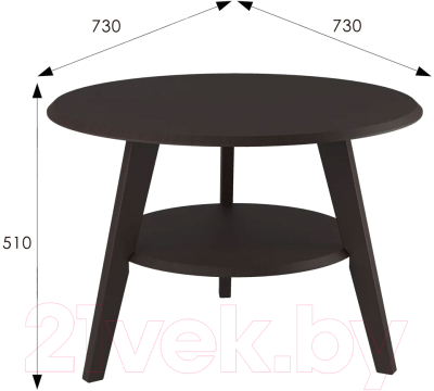 Журнальный столик Мебелик BeautyStyle 17 (венге/венге)