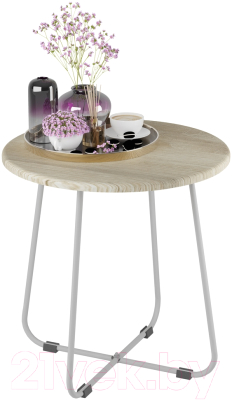 Журнальный столик Мебелик BeautyStyle 14 (дуб сонома/металлик)