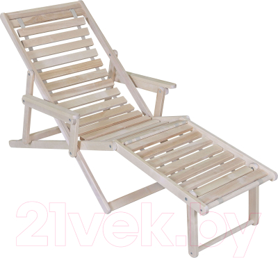 Складной шезлонг Мебелик С подлокотниками - фото