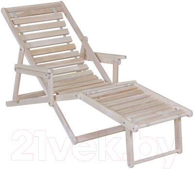 Складной шезлонг Мебелик С подлокотниками