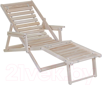 Складной шезлонг Мебелик С подлокотниками