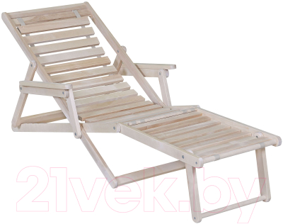 Складной шезлонг Мебелик С подлокотниками
