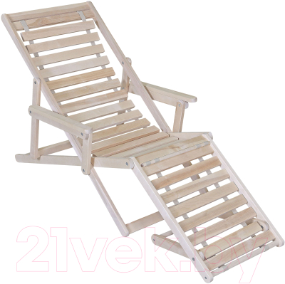 Складной шезлонг Мебелик С подлокотниками