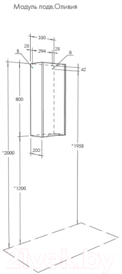 Шкаф для ванной Акватон Оливия (1A254703OL01R)
