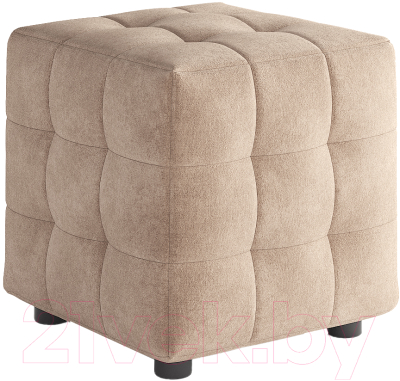 Пуф Сонум 40-40 (микровелюр бежевый) - фото