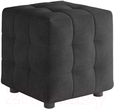 Пуф Сонум 40-40 (микровелюр серый) - фото
