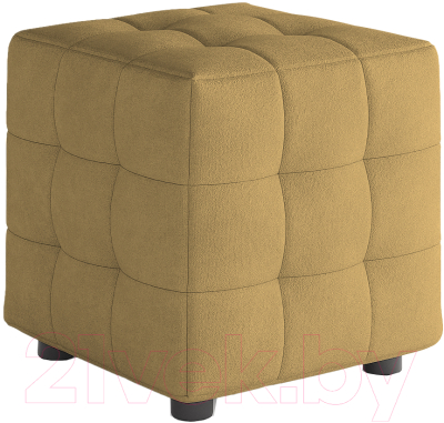 Пуф Сонум 40-40 (замша горчичный) - фото