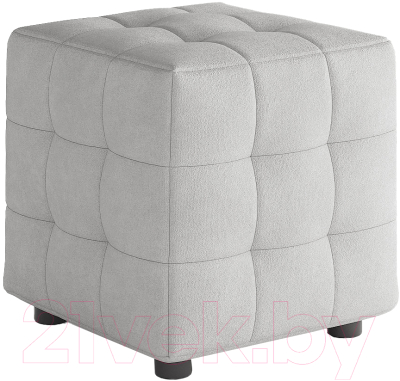 Пуф Сонум 40-40 (замша пепельный) - фото