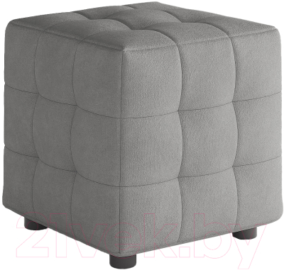 Пуф Сонум 40-40 (замша серый) - фото