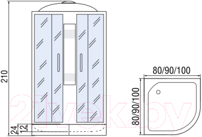 Душевая кабина Мономах 80/24 С МЗ