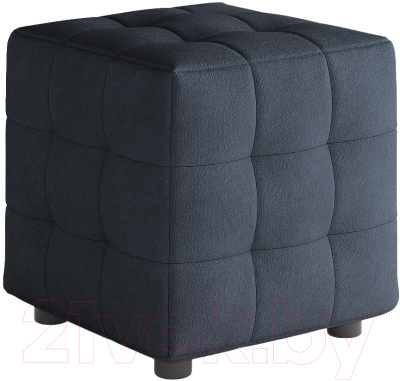 Пуф Сонум 40-40 (замша синий) - фото