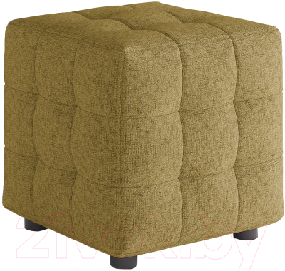 Пуф Сонум 40-40 (кашемир горчичный) - фото