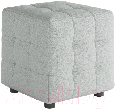 Пуф Сонум 40-40 (тедди пепельный) - фото