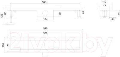 Трап для душа РМС ТЛ04-50x7