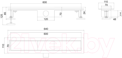 Трап для душа РМС ТЛ04-60x7