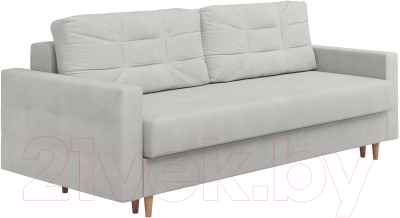 Диван Сонум Sсandy 110x235 (замша пепельный/бук) - фото