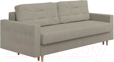 Диван Сонум Sсandy 110x235 (замша бежевый/бук) - фото