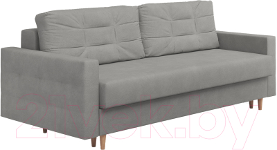 Диван Сонум Sсandy 110x235 (замша серый/бук) - фото