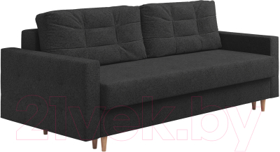 Диван Сонум Sсandy 110x235 (кашемир графитовый/бук) - фото