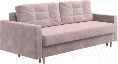 Диван Сонум Sсandy 110x235 (микровелюр лиловый/бук) - фото