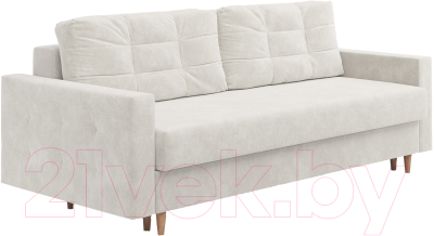 Диван Сонум Sсandy 110x235 (микровелюр белый/бук) - фото