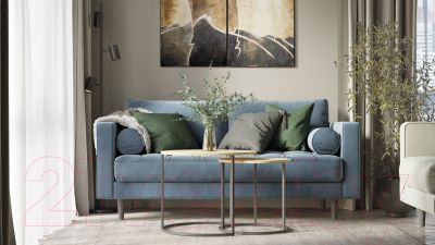 Комплект журнальных столиков Калифорния мебель Лесли (дуб янтарный/черный)