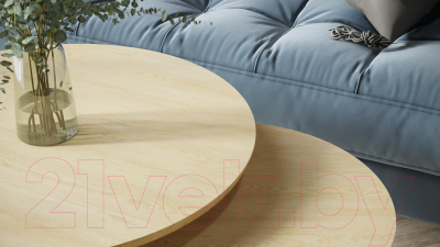 Комплект журнальных столиков Калифорния мебель Лесли (дуб янтарный/черный)